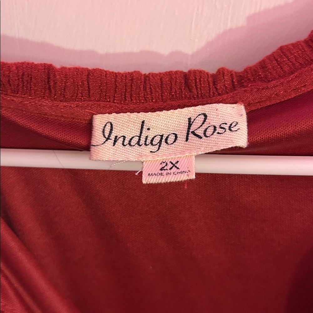 Elegant Red Ruffle Dress - Picture 2 of 2